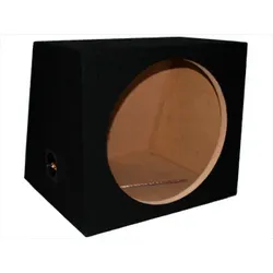 Leergehäuse 48 l geschlossen aus MDF mit Filz+Terminal für 38er Subwoofer 