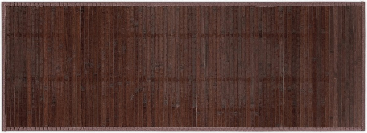 Bamboe badmat donkerbruin met antislip en vochtbestendigheid - 53 x 152 cm