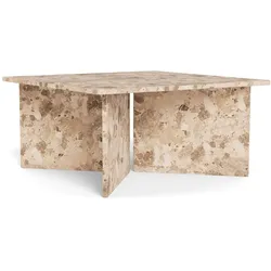 Actona »Vega« Couchtisch Marmor Latte 90x42x90 cm