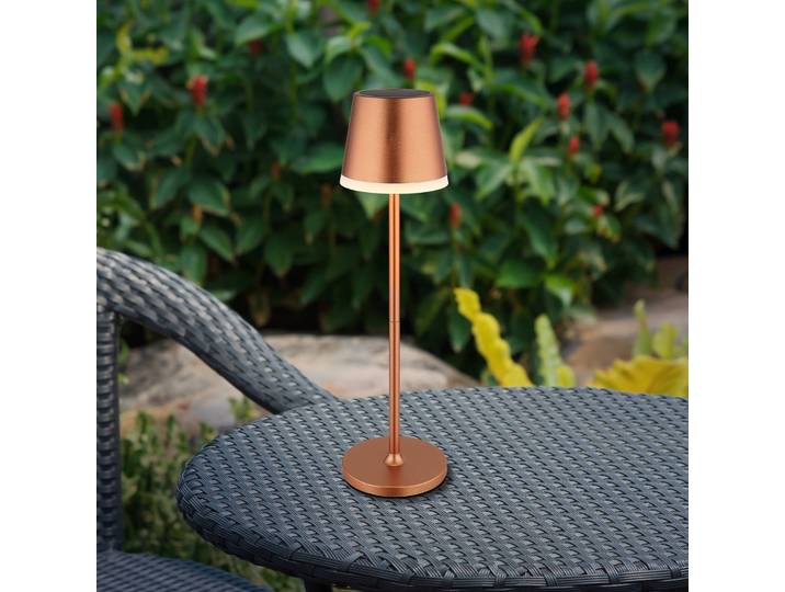 Globo LED-Solarleuchte Metall, kupferfarben, Höhe 41 cm, IP44 Metall, kupfer, Metall