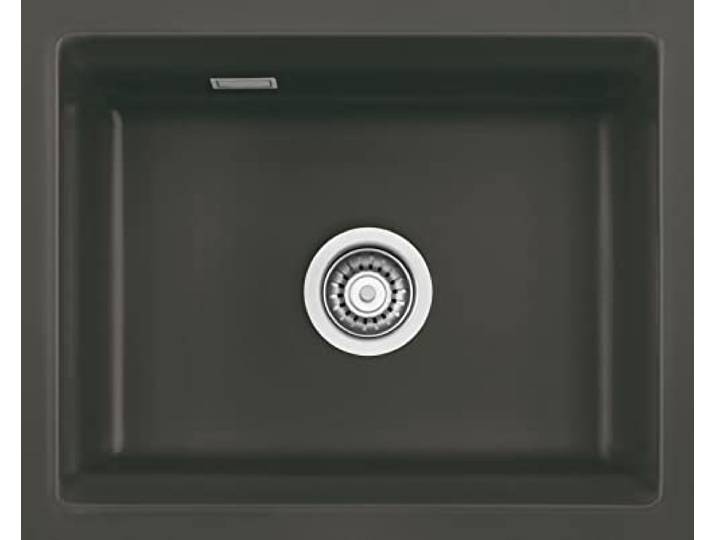 Systemceram Unterbauspüle KeraDomo Kara 50 U/g (mit geschliffener Oberseite) Excenterbedienung Sonder Schiefer 85
