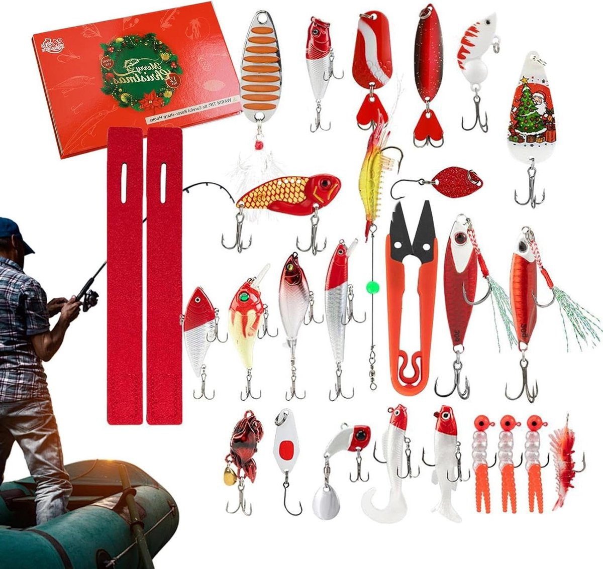 Viskalender Advent Aftelkalender met Roestvrij Frame - 24 Dagen - Visavonturen