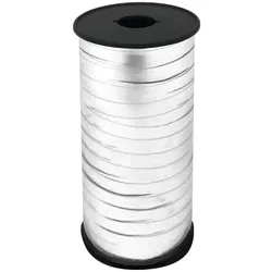 Geschenkband / Ballonband / Polyband / Kräuselband - metallic silber 92m