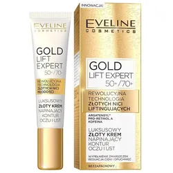 Luxuriöse Gold-Creme zur Straffung von Augen- und Lippenkonturen 50+/70+