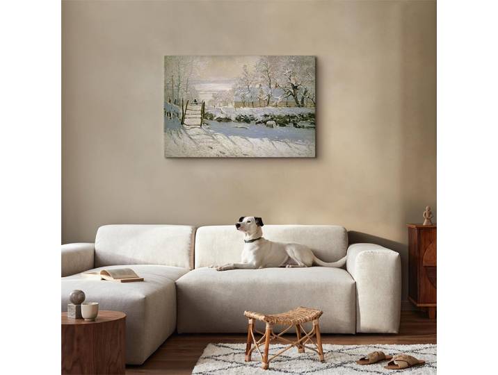 Toile La pie Feutre Gris/Gris 120 x 80cm