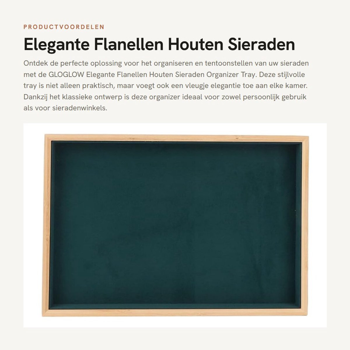 Dailygoods Sieradentray Elegant - Multifunctionele Sieradenorganizer met Flanellen Bekleding