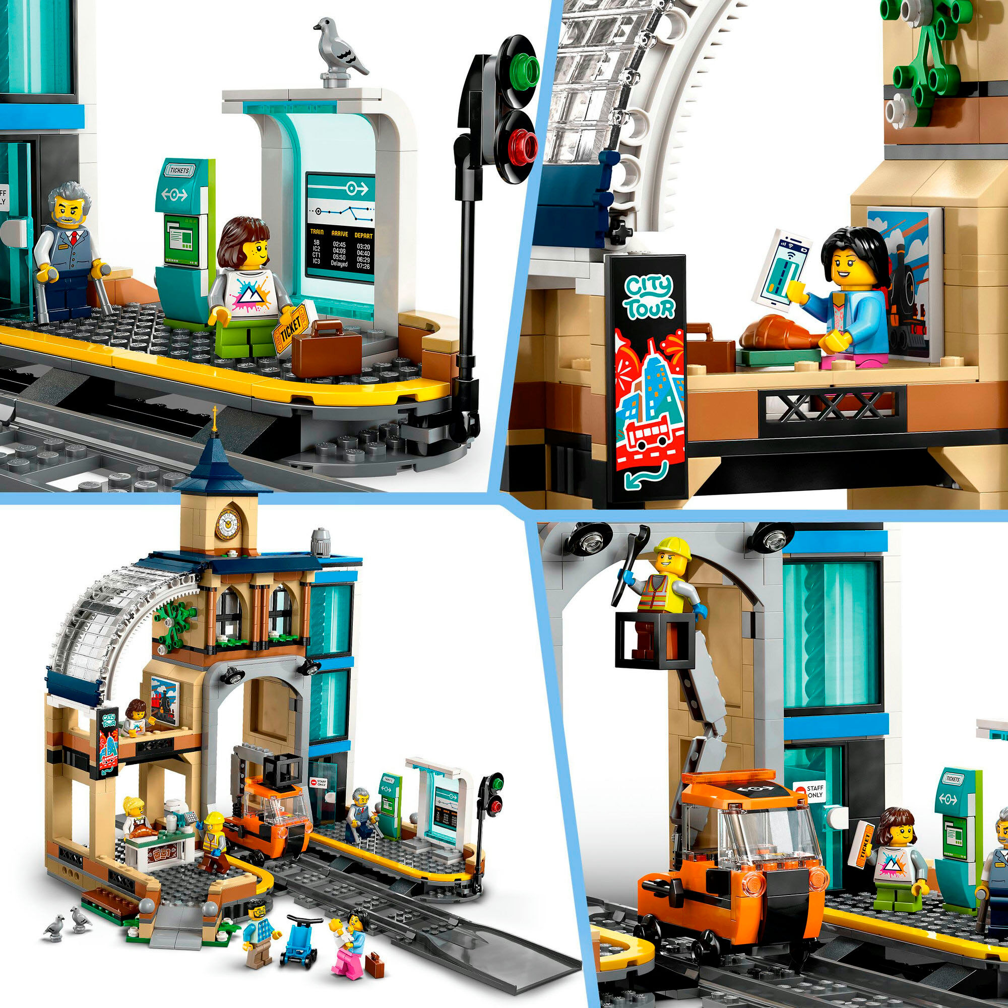 Konstruktionsspielsteine LEGO "Hauptbahnhof (60469), LEGO City", bunt, Spielbausteine, Kinder, Kunststoff, Konstruktionsspielsteine, Made in Europe