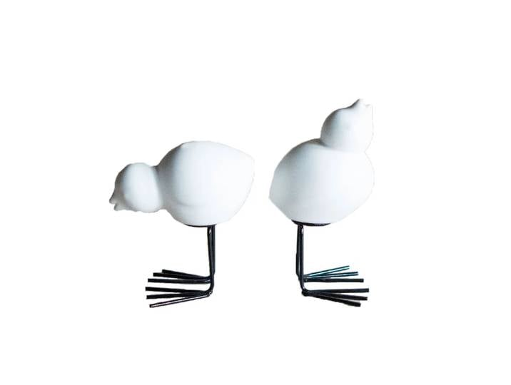 DBKD DBKD Décoration de Pâques Swedish Birds Lot de 2 White