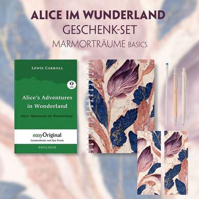 Alice im Wunderland Geschenkset (Hardcover + Audio-Online) + Marmorträume Basics, Set von Lewis Carroll, EasyOriginal Verlag, 978-3-99112-830-4