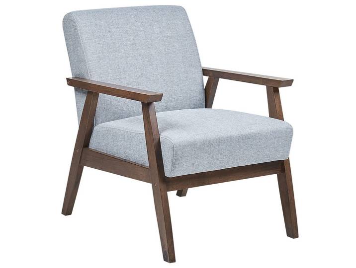 SESSEL hellgrau/dunkelbraun Retro-Design Asnes