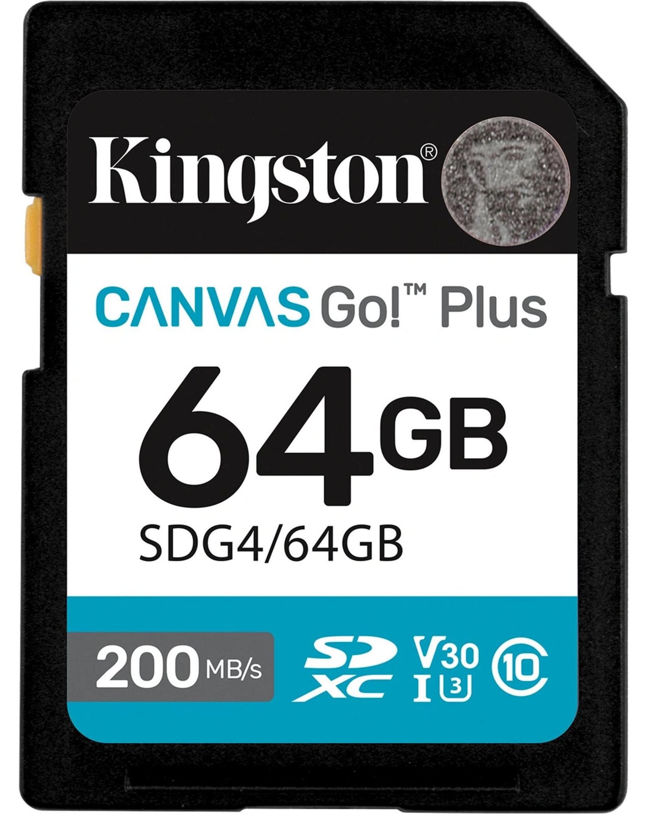 Kingston Technology Canvas Go! Plus 64GB SDXC Kaart Gen4 200MB/s C10 UHS-I U3 V30