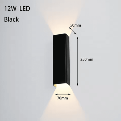 Inspire Curations Modern Aluminum 12W 18W LED Wall Sconce 12w Black Body warm White (2700 3500k)