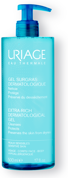 Uriage Surgras Dermatological Liquid Foaming Cleansing Gel 500 ml