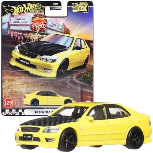 Hot Wheels JBL23 Boulevard '98 Toyota Alteza Ride-on Mini Auto, Geel