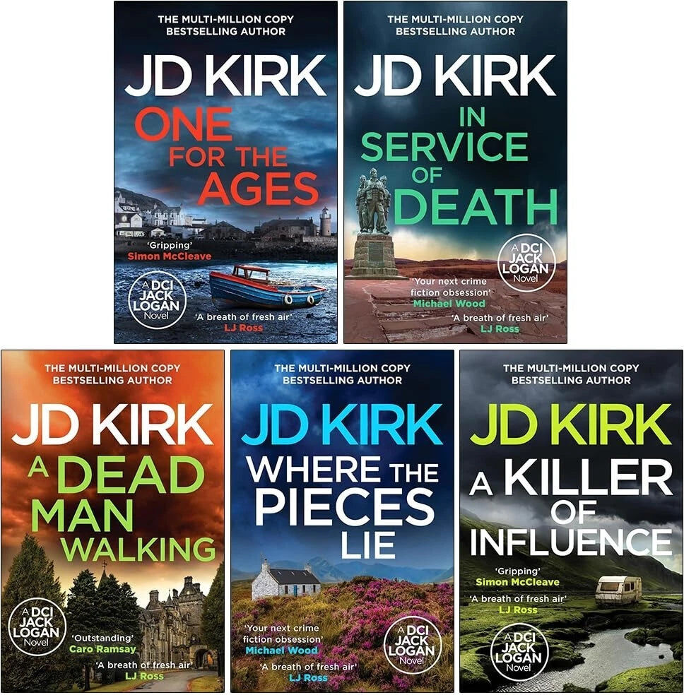 Canelo Crime DCI Logan Crime Thrillers Series 16-20 Collection 5 Books Set by JD Kirk - Scottish Crime Fiction - Paperback -