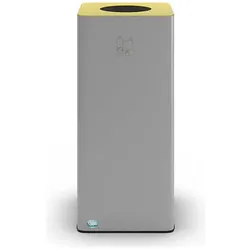VAR Wertstoffsammler QUADRO, Abfalleimer, Silber