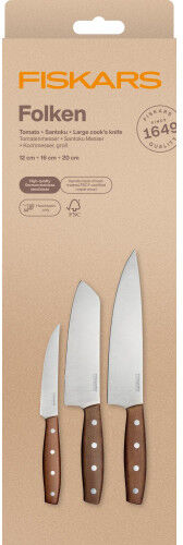 Fiskars Folken set de 3 couteaux 1075689