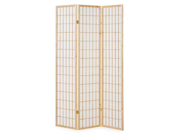Homestyle4u Paravent 3-tlg. 132/175 cm Braun Shoji, Holz, 132x175x2 cm, Wohnzimmer, Raumteiler, Paravents