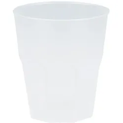 840 Mehrweg Becher weiß Plastikbecher 250ml Wiederverwendbar Frost bunt