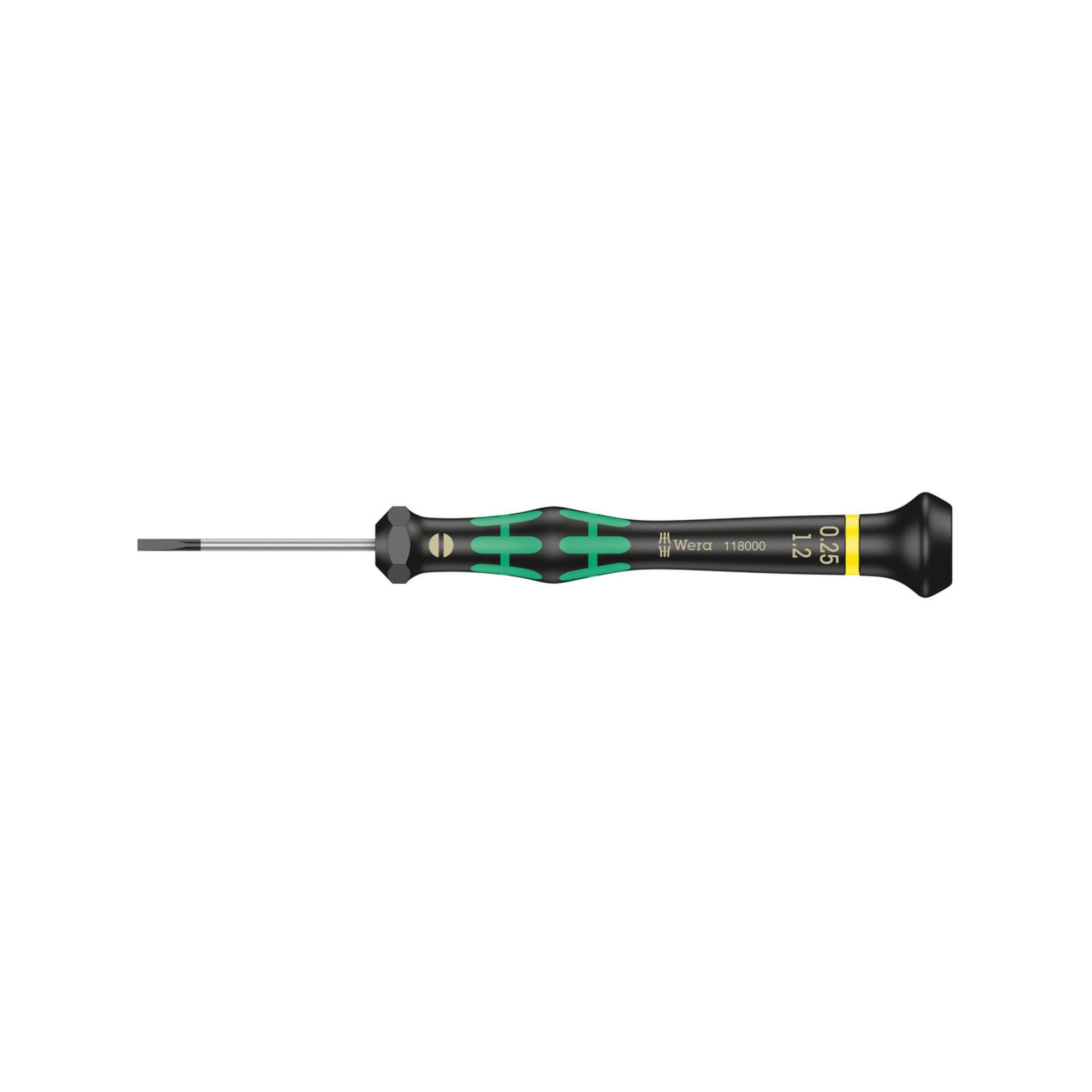Wera 2035 Elektroniker-Schlitzschraubendreher, 0,25 x 1,2 x 40 mm (05118000001)