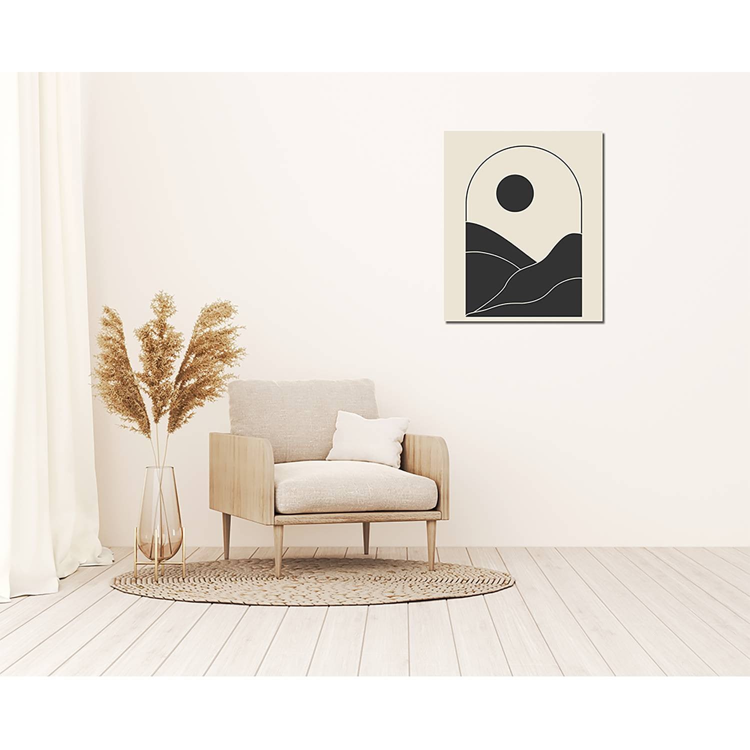 home24 Contemporary Abstract Sunrise wanddecoratie, multicolor, 50 x 60 cm