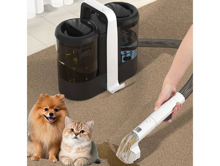 Nettoyeur de tapis portable W07 15KPa, 600W, nettoyeur de tissus d'ameublement, nettoyeur de taches spéciales pour animaux domestiques, puissant pour canapé, siège de voiture