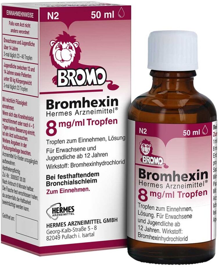 Bromhexin Hermes Arzneimittel 8 mg/ml Tropfen