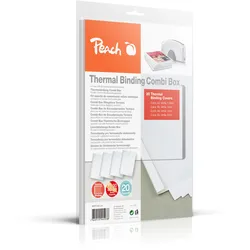 Peach Thermobindemappen Spar Set A4 | für 15-60 Blätter | 20 Stück assortiert | weiss | PBT100-14