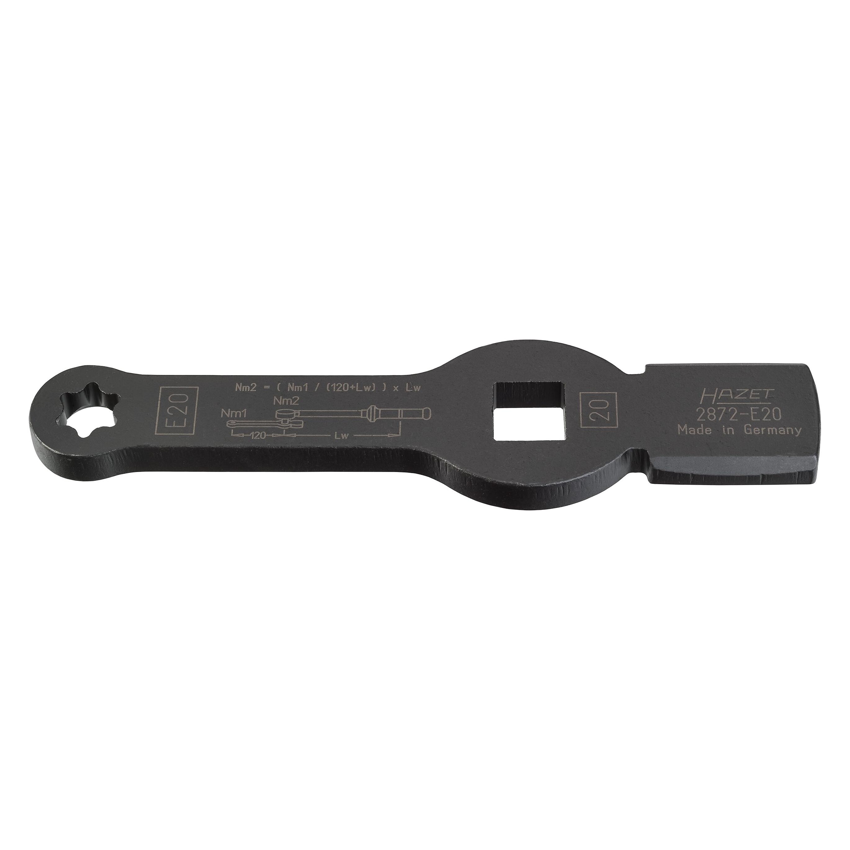 Hazet TORX Schlag-Schlüssel mit 2 Schlagflächen 2872-E20 Vierkant20 mm (3/4 Zoll) Aussen TORX... (2872-E20)