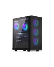 ENDORFY Ventum 200 ARGB Mid tower ATX Seitenteil mit Fenster gehärtetes Glas keine Spannungsversorgung Schwarz USB/Audio (EY2A014)