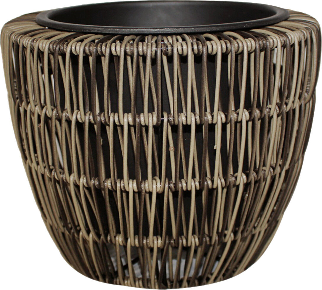 TrendLine Polyrattan Pflanztopf Ø 24 x 20 cm braun