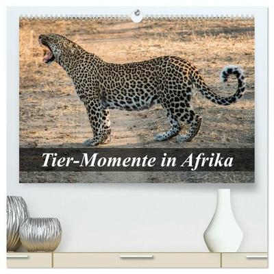 Tier-Momente in Afrika (hochwertiger Premium Wandkalender 2027 DIN A2 quer), Kunstdruck in Hochglanz