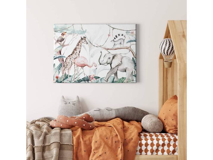 Impression sur toile Animals Jungle 70 x 50cm Marron
