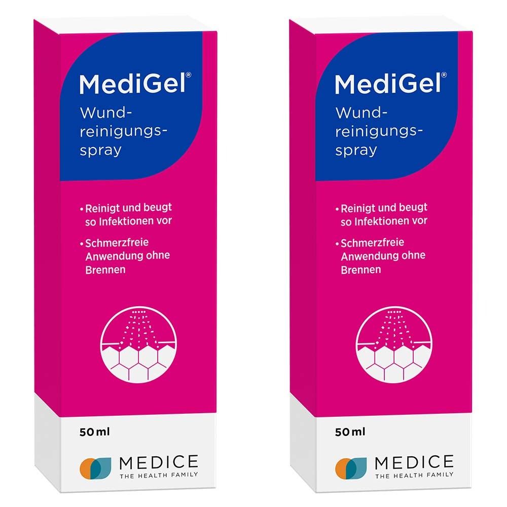 Medigel Wundreinigungsspray 2x 2x50 ml Spray