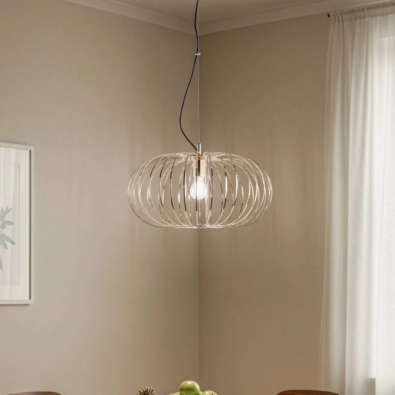 Domiluce Hanglamp Globe, modern, goud/messing, dimbaar, metaal