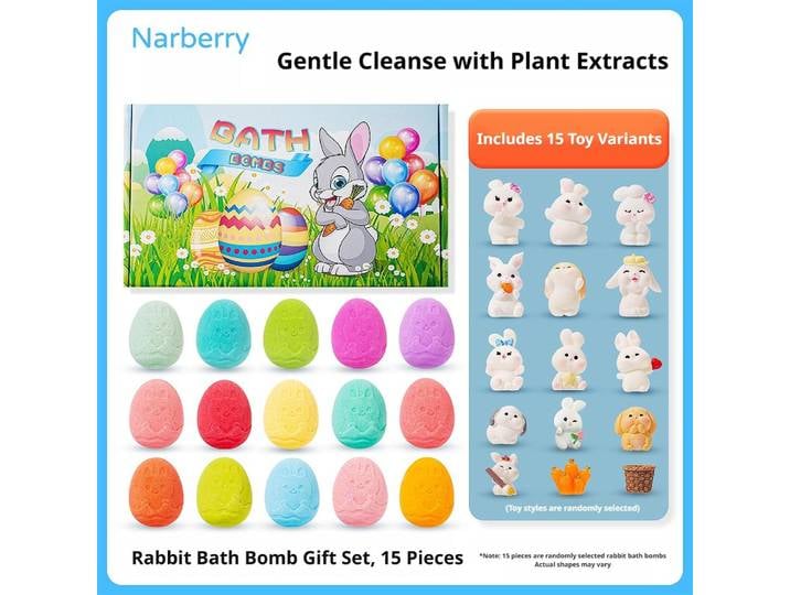 Bombe de bain artisanale au lapin, huile essentielle, boule de sel effervescente pour bain moussant, hydratante pour la peau, jouet effervescent pour spa, cadeau