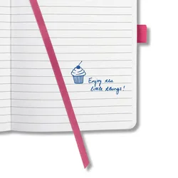 SIGEL Notizbuch Jolie® ca. DIN A5 liniert Fuchsia Pink, 174 Seiten