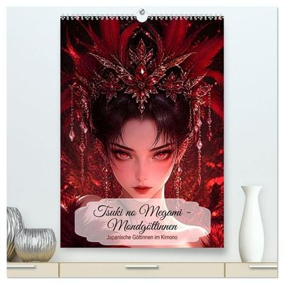 Tsuki no Megami - Mondgöttinnen (hochwertiger Premium Wandkalender 2027 DIN A2 hoch), Kunstdruck in Hochglanz