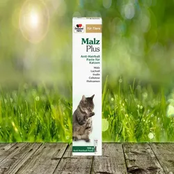Doppelherz Malz Plus 100 g - Schnurren statt Spucken – natürlich gegen Haarballen