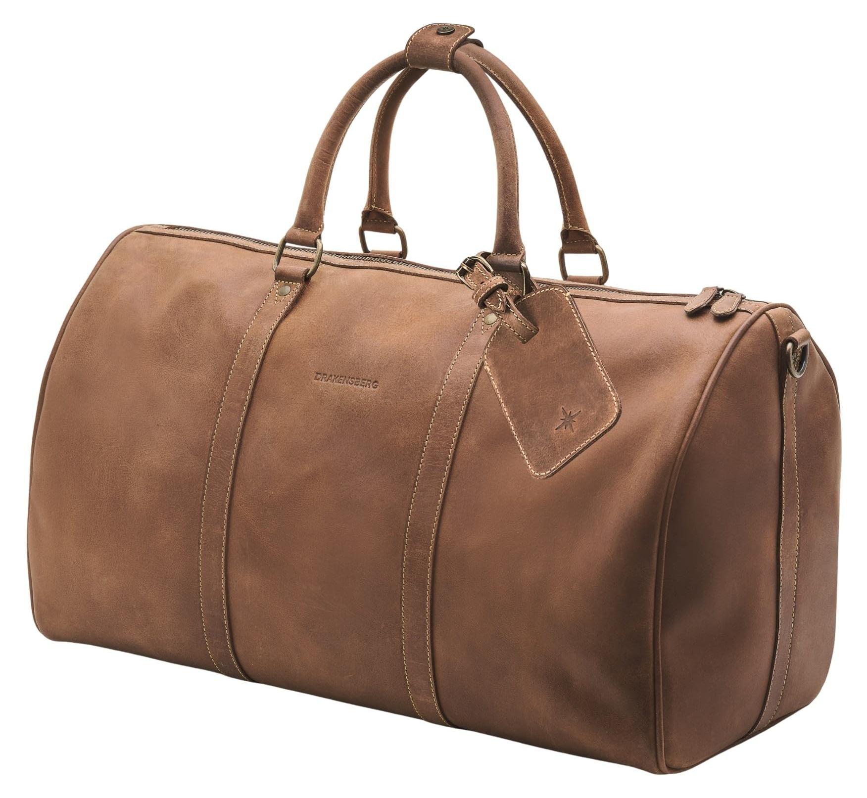 Weekender 'John' Elegante Leder Reisetasche für Männer und Frauen