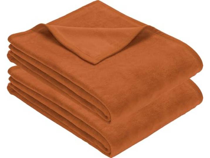 Erwin Müller Wohndecke, Wolldecke, Kuscheldecke 2er- Pack - strapazierstark, weich, temparaturausgleichend (weitere Farben, Größen)