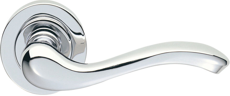 Manital Apollo Latch Door Handle Polished Chrome 5cm H X 5cm W