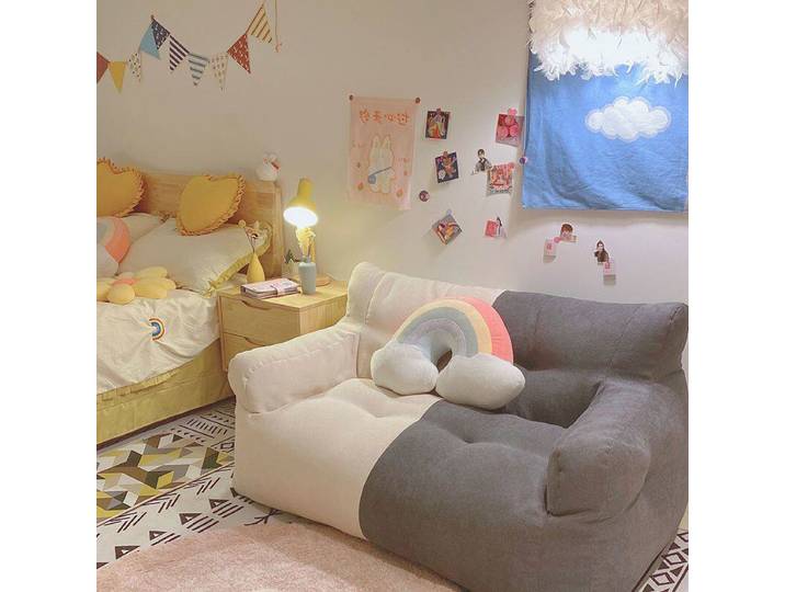 Pouf de luxe avec rembourrage, canapé simple, pouf de salon, pouf d'extérieur sans structure, Koltuk Mobilya, mobilier de maison