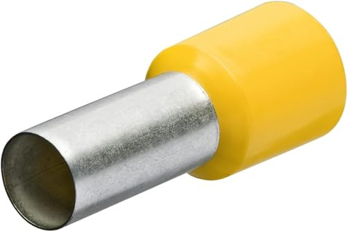 Knipex 97 99 336 Adereindhulzen met kunststof kraag, 6 mm², geel, 100 stuks