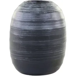 Chic Antique Vase Limoux aus Keramik, Ø16 x H23 cm,  antik schwarz