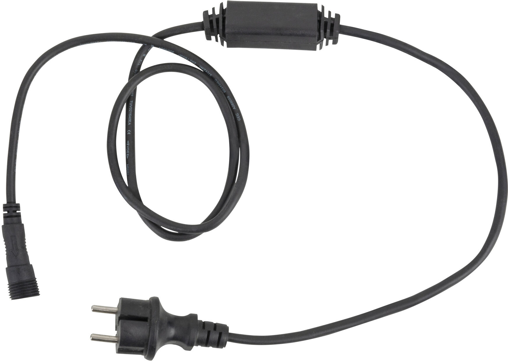 Showtec Stromkabel Für Led-Lichterkette / Eiszapfen Schwarz - Schukostecker