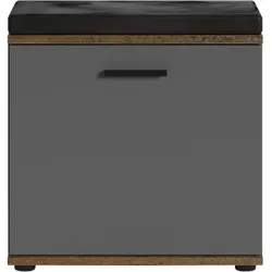 Garderobenbank Jakob ca. 48,5x49x30cm Anthrazit,Schwarz