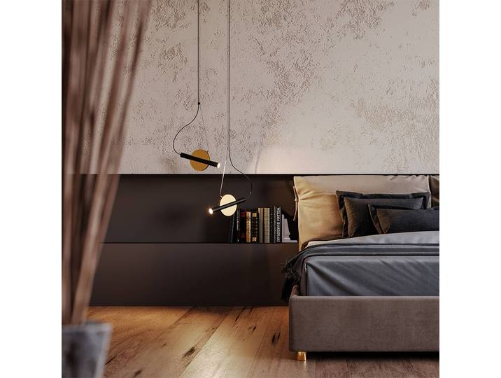 Maytoni Hängelampe Enigma, messing / gold, für Schlafzimmer, Metall, Modern