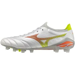 Mizuno Morelia Neo V β Japan FG Fußballschuhe 54 - white/lava orange/evening prim 45