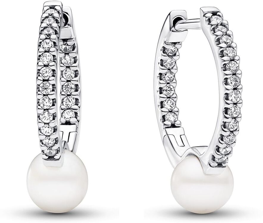 Créoles Pandora Perle De Culture Deau Douce Traitée Et Pavé Femme